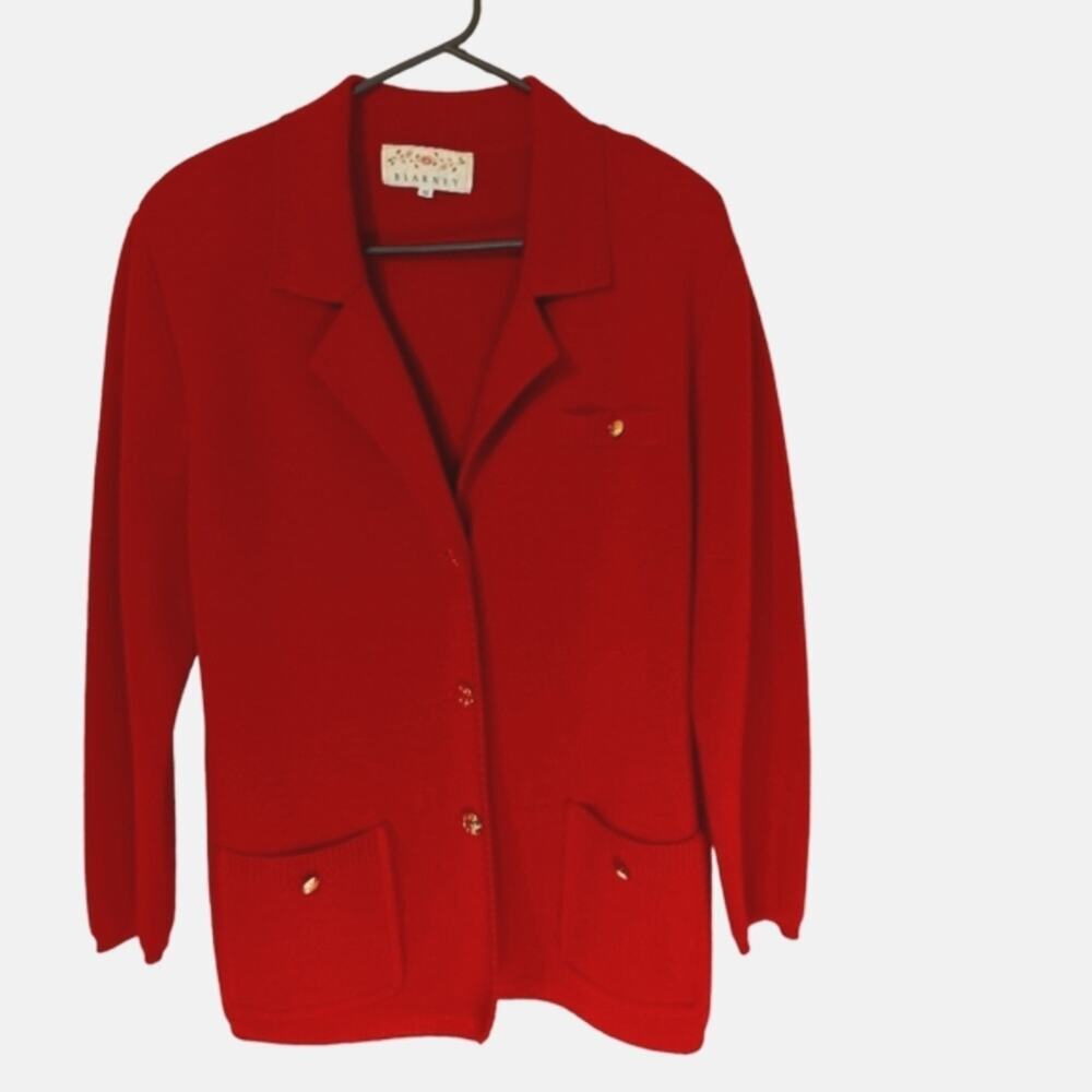 Vintage Blarney Woolen Mills Sweater coat blazer. Size 16